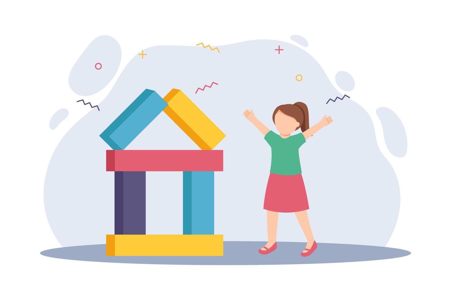 Happy Children Day Flat Design vector