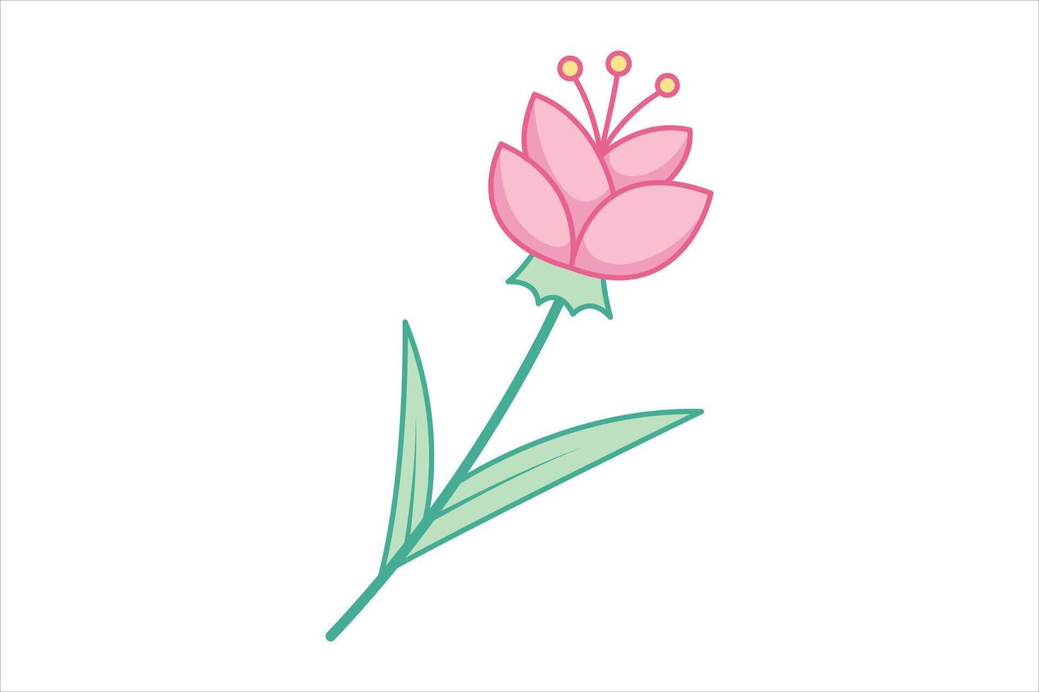 Easter Day Flat Sticker Design vector