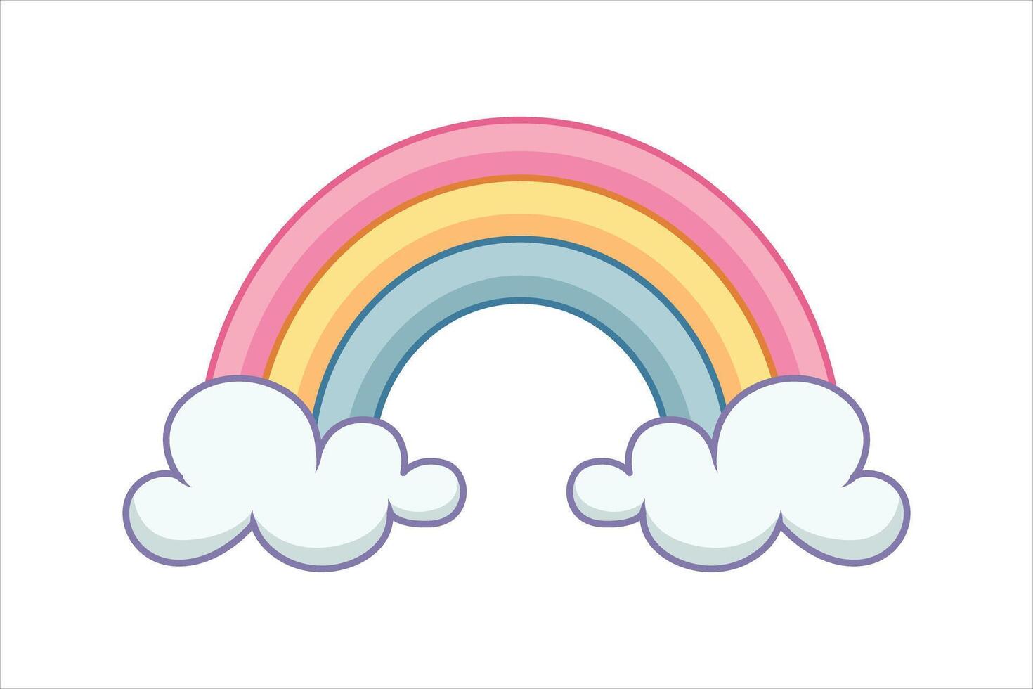 Easter Day Flat Sticker Design vector