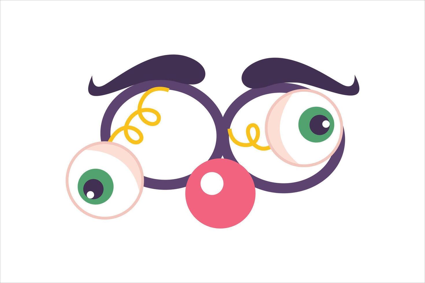 April Fools Flat Sticker Design vector