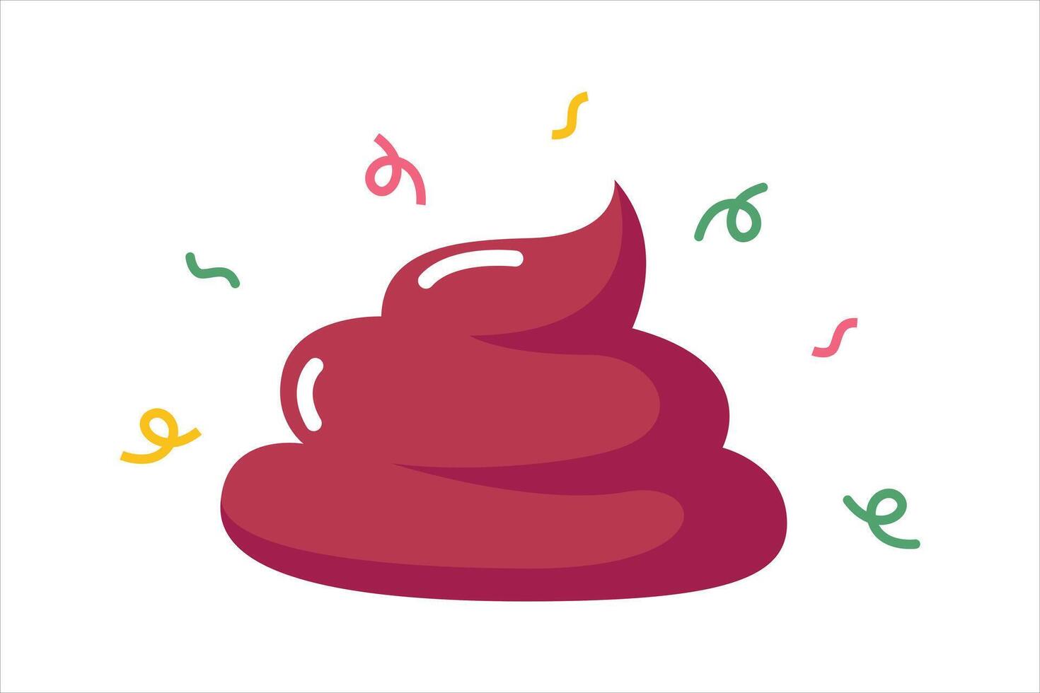 April Fools Flat Sticker Design vector