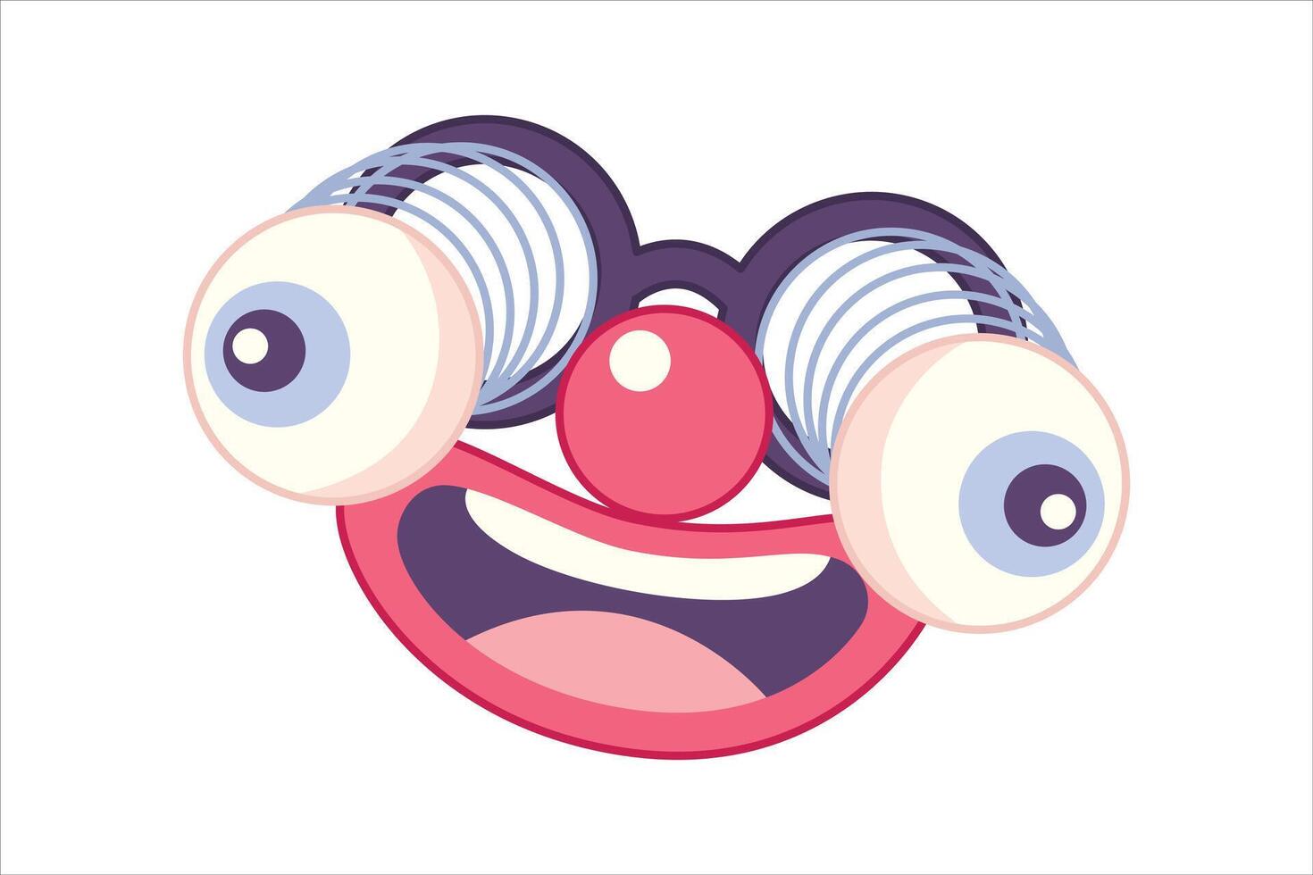 April Fools Flat Sticker Design vector