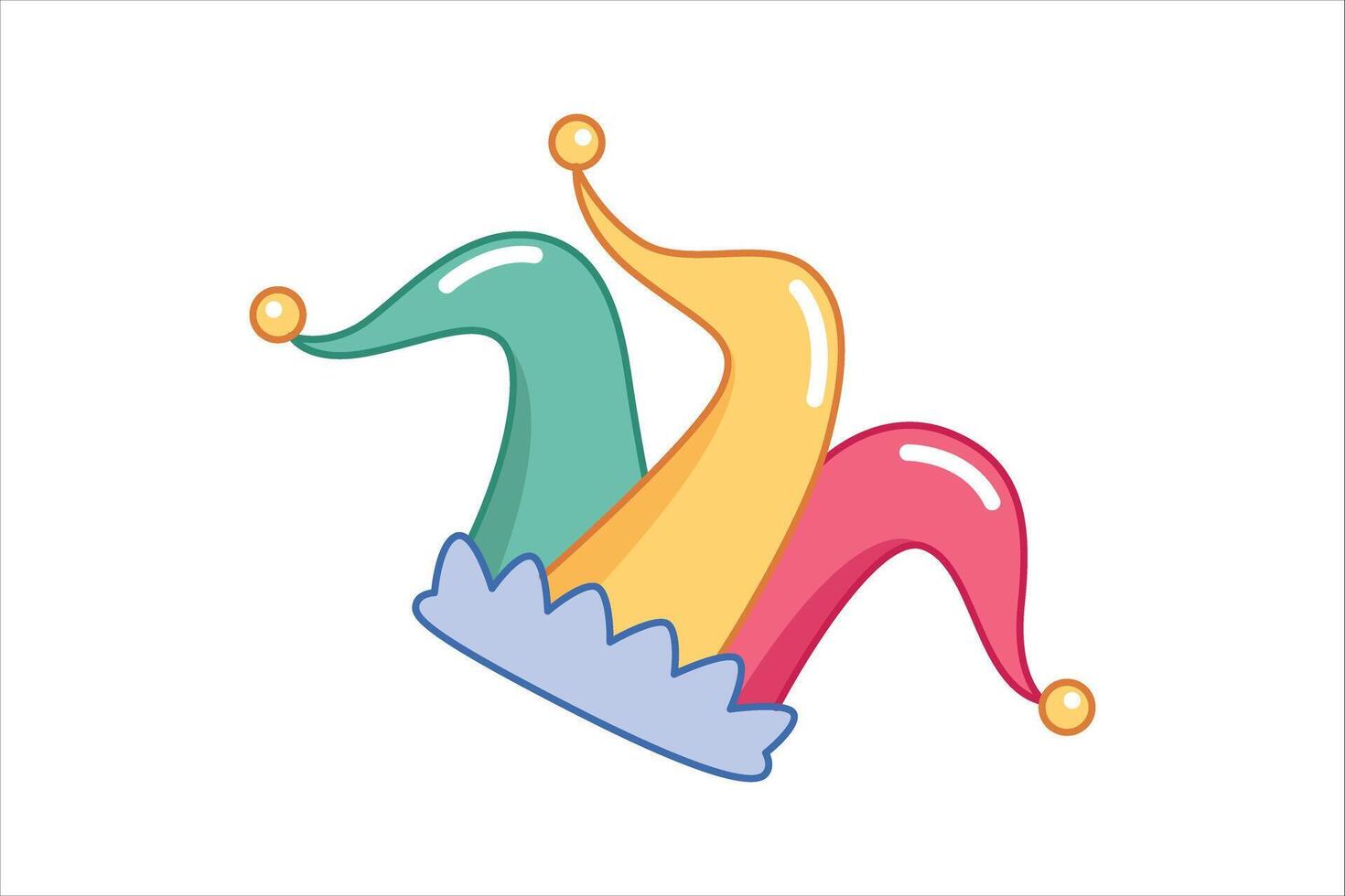 April Fools Flat Sticker Design vector