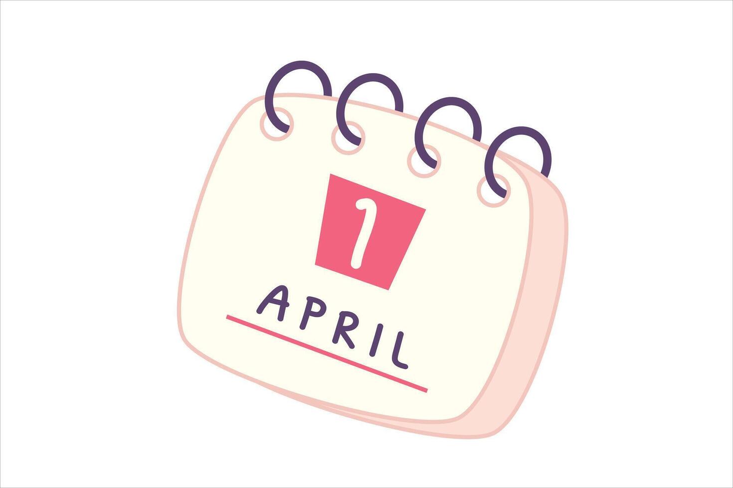 April Fools Flat Sticker Design vector