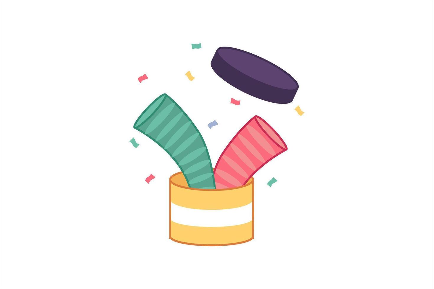 April Fools Flat Sticker Design vector