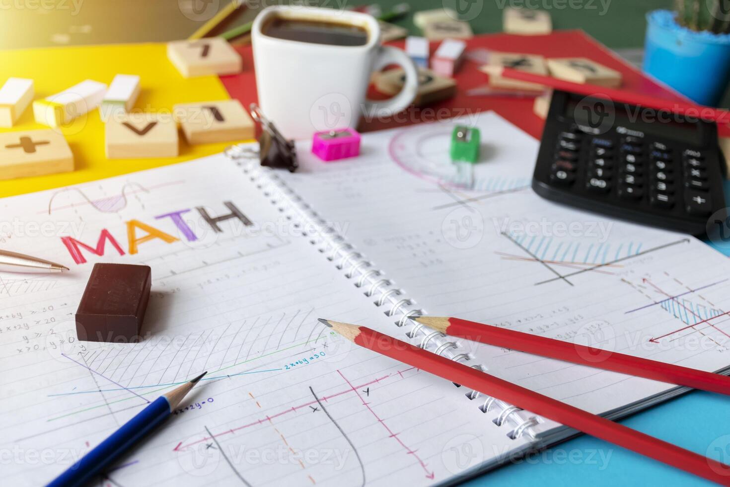 Mathematics Math Algebra Calculus Numbers Concept. photo