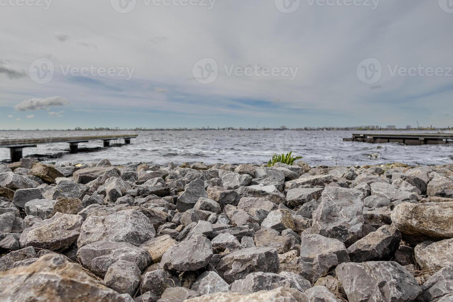 docks in a dutch town called rijnsaterwoude photo