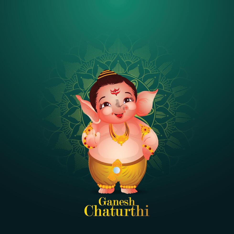 Happy ganesh chaturthi indian illustration background vector