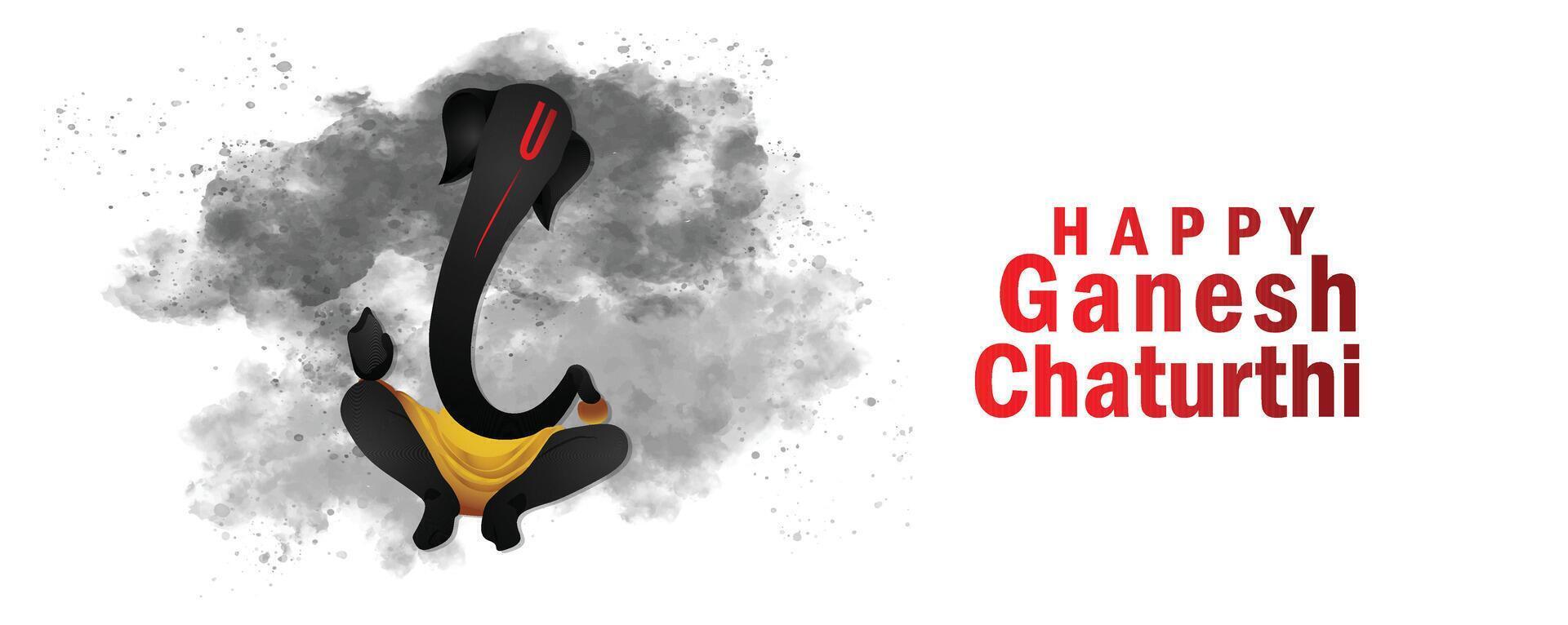 Ganesh chaturthi celebration banner vector