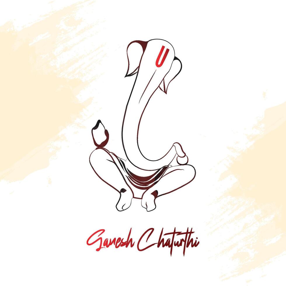 Creative character design of lord ganesha for happy ganesh chaturthi vector