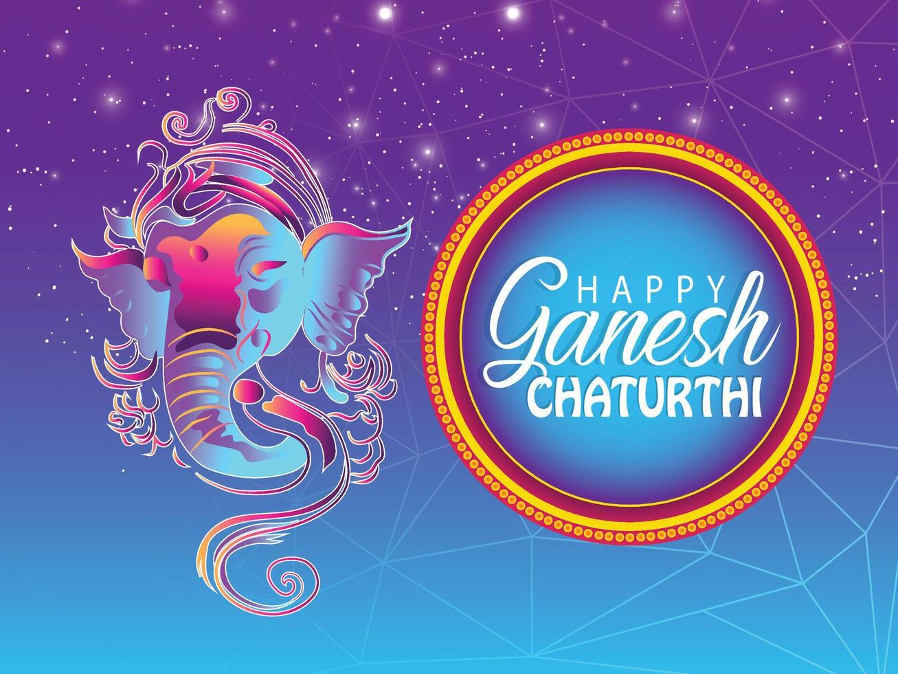 Happy ganesh chaturthi cartoonist character design and banner vector