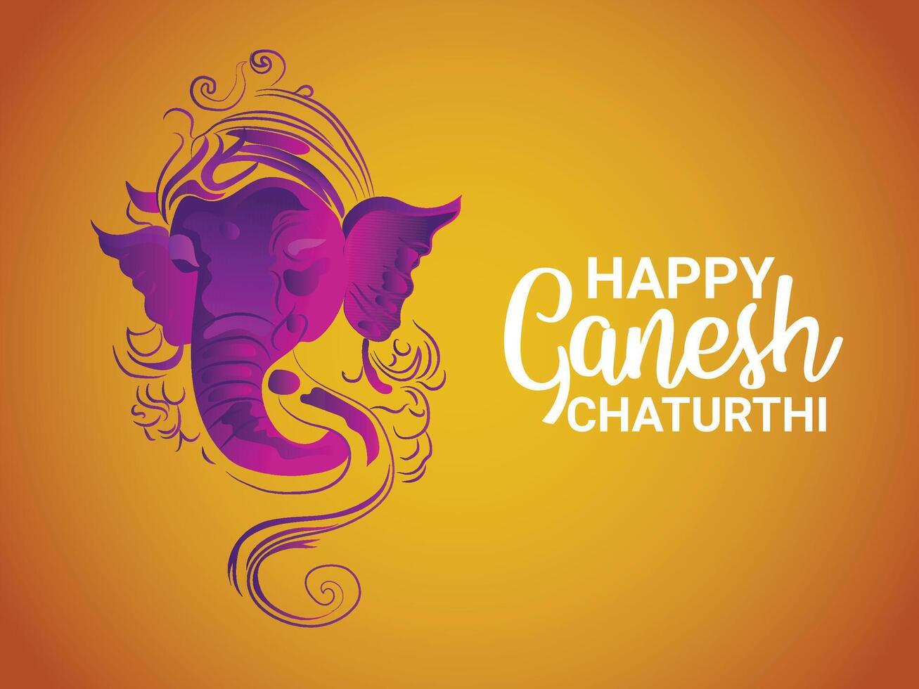 Happy ganesh chaturthi greeting card vector