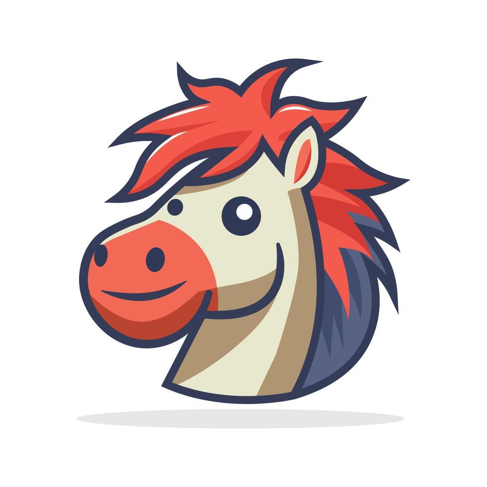 Beautiful stylized horse head illustration vector