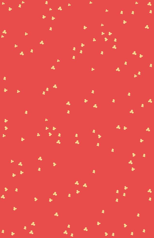 red background with yellow dots heart shape vector