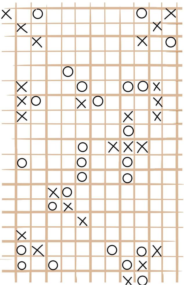 illustration of a line puzzle and play tictactoe vector