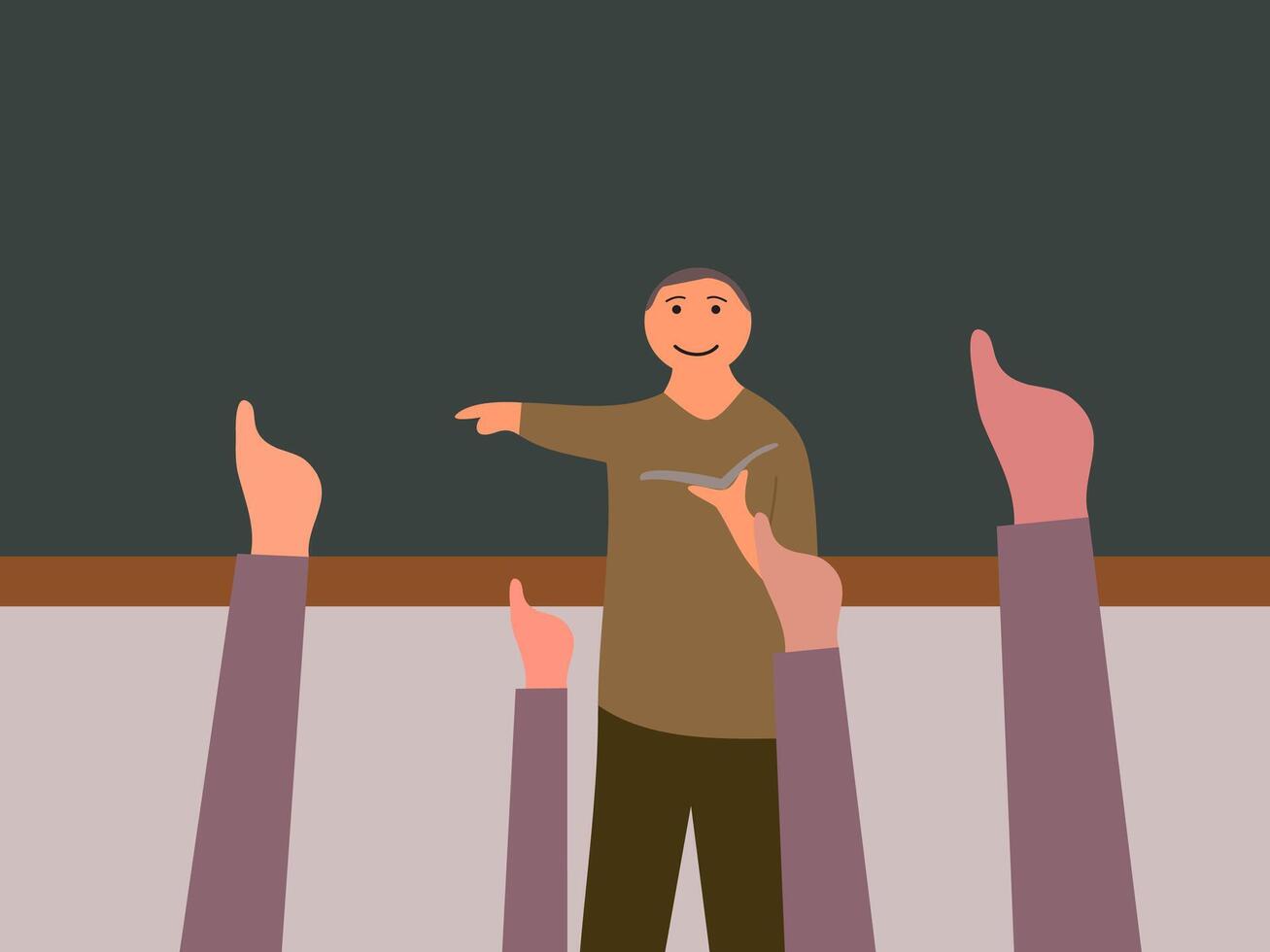 flat design educators illustration vector