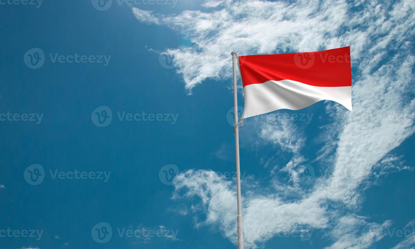 indonesia country flag waving blue sky cloud white copy space celebration festival independence day indonesian freedom august month event patriotic national event party drsign 17 seventeenth date asia photo