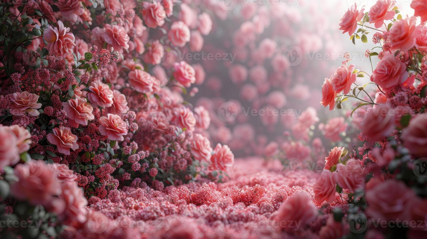 Pink Rose Flower Garden photo