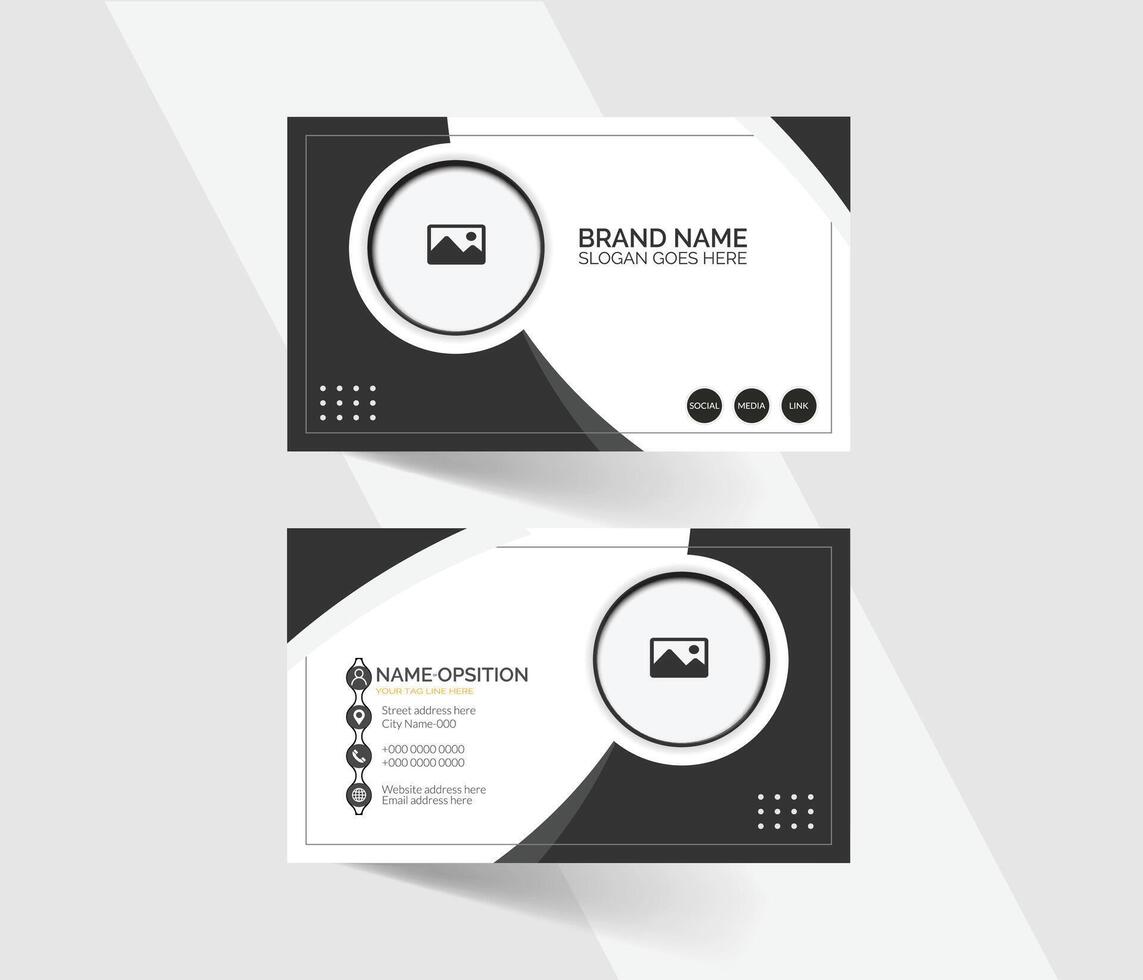 Modern abstract business card template design vector