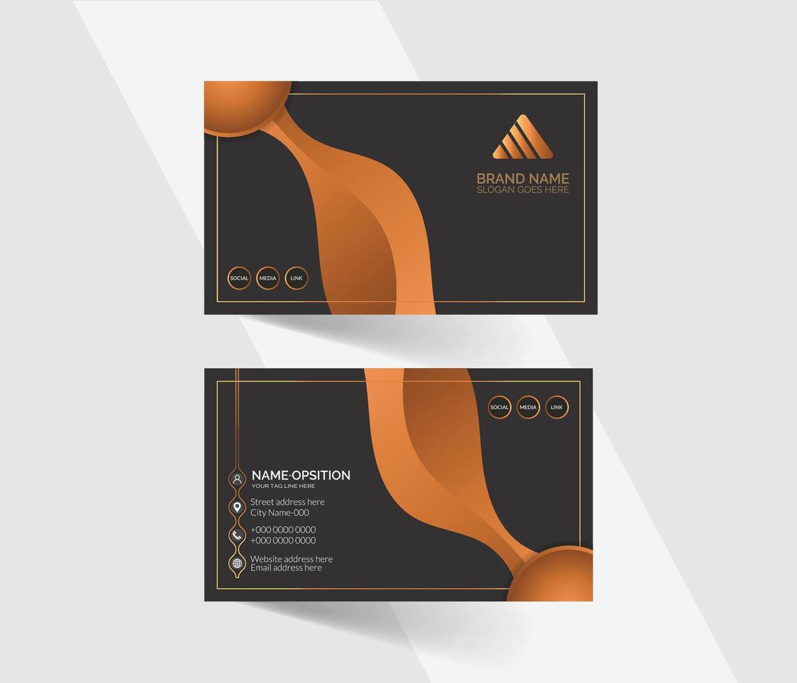 Luxury business card template design vector