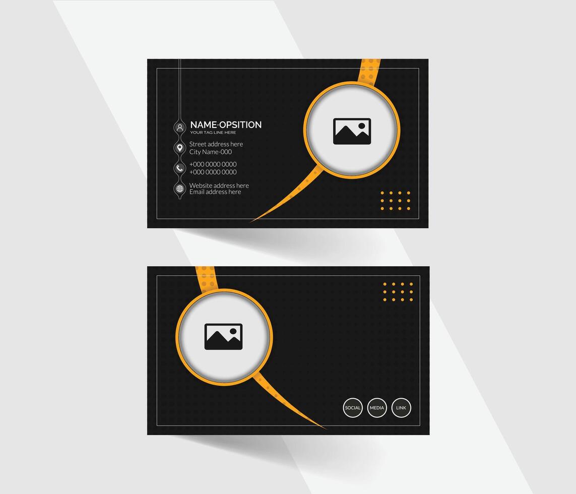 Modern abstract business card template design vector