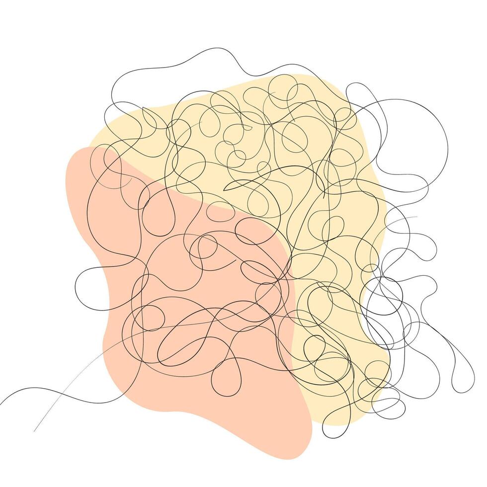 Continuous line drawing. Abstract minimalistic background. boho illustration. vector