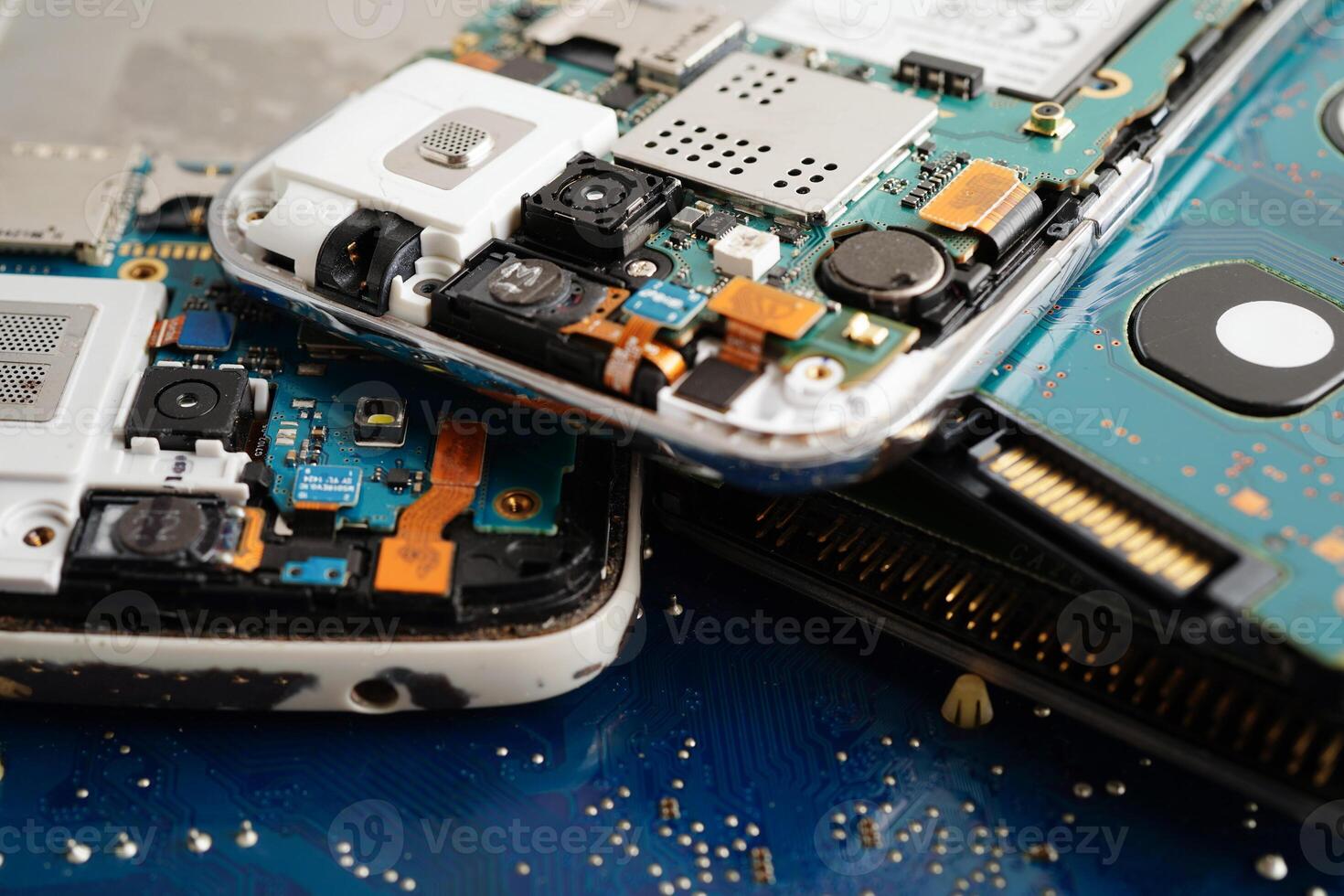 Repairing and upgrade circuit mainboard of notebook, electronic, computer hardware and technology. photo