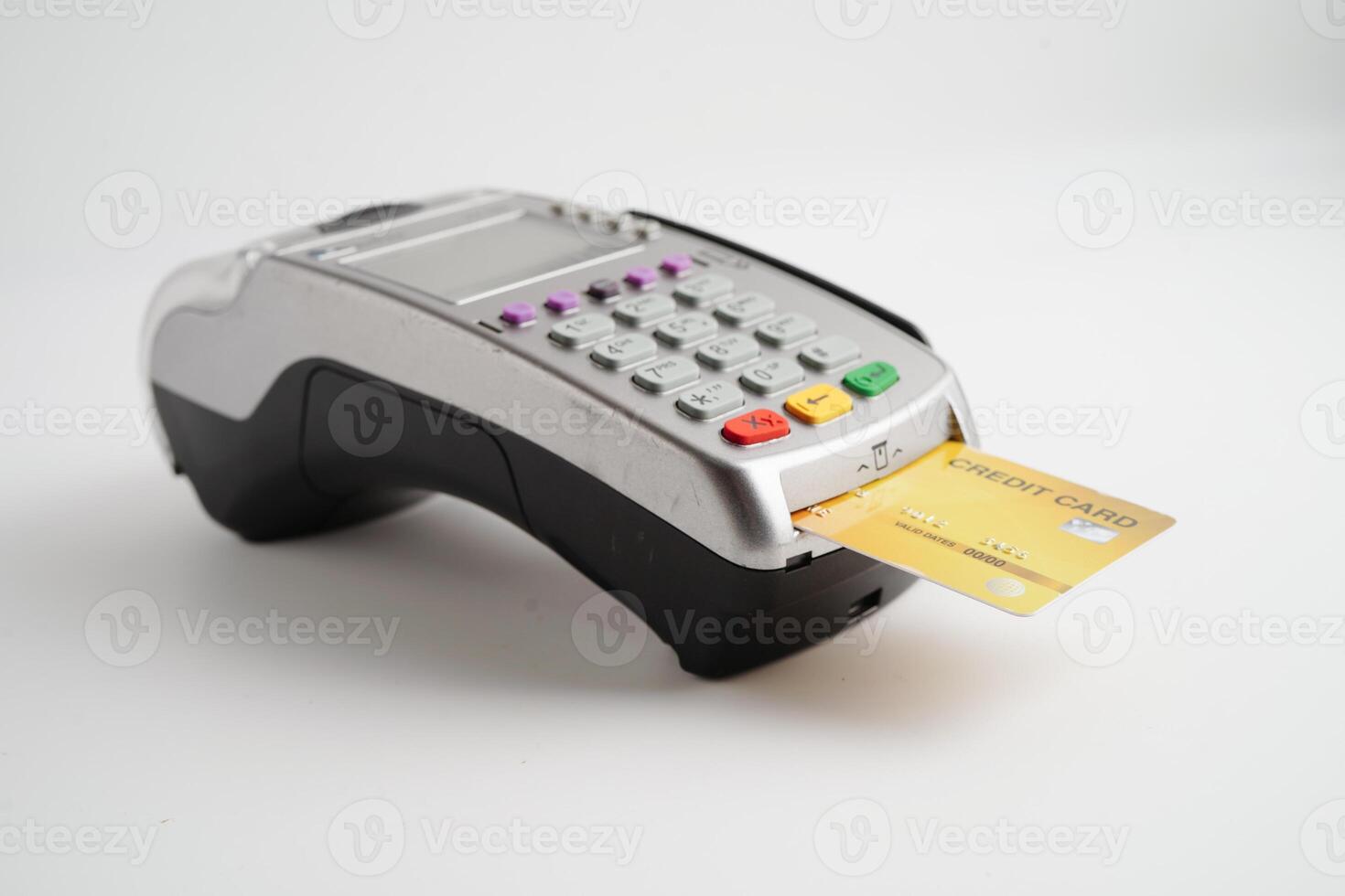 Payment POS terminal for finance and shopping business and technology. photo