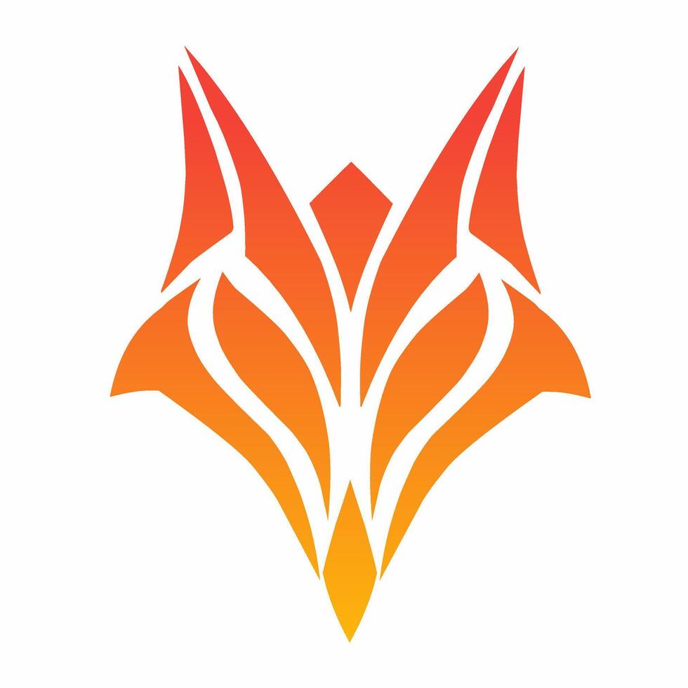 illustration graphic of tribal art abstract design face Fox vector