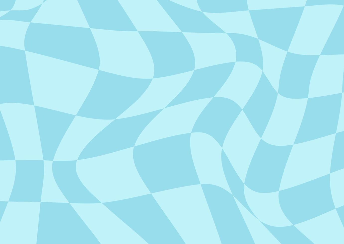 y2k retro background. Distorted checkered wavy swirl chess, trendy trippy style, illustration vector