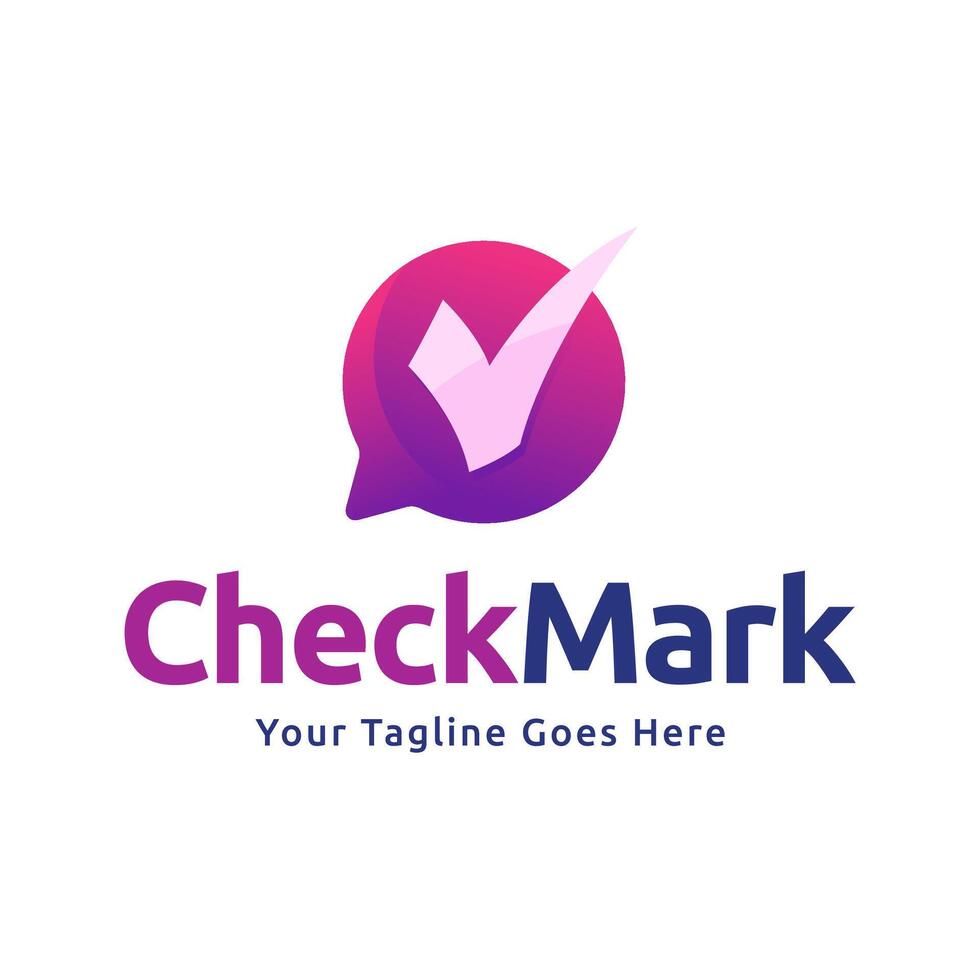 Check mark icon logo design illustration vector