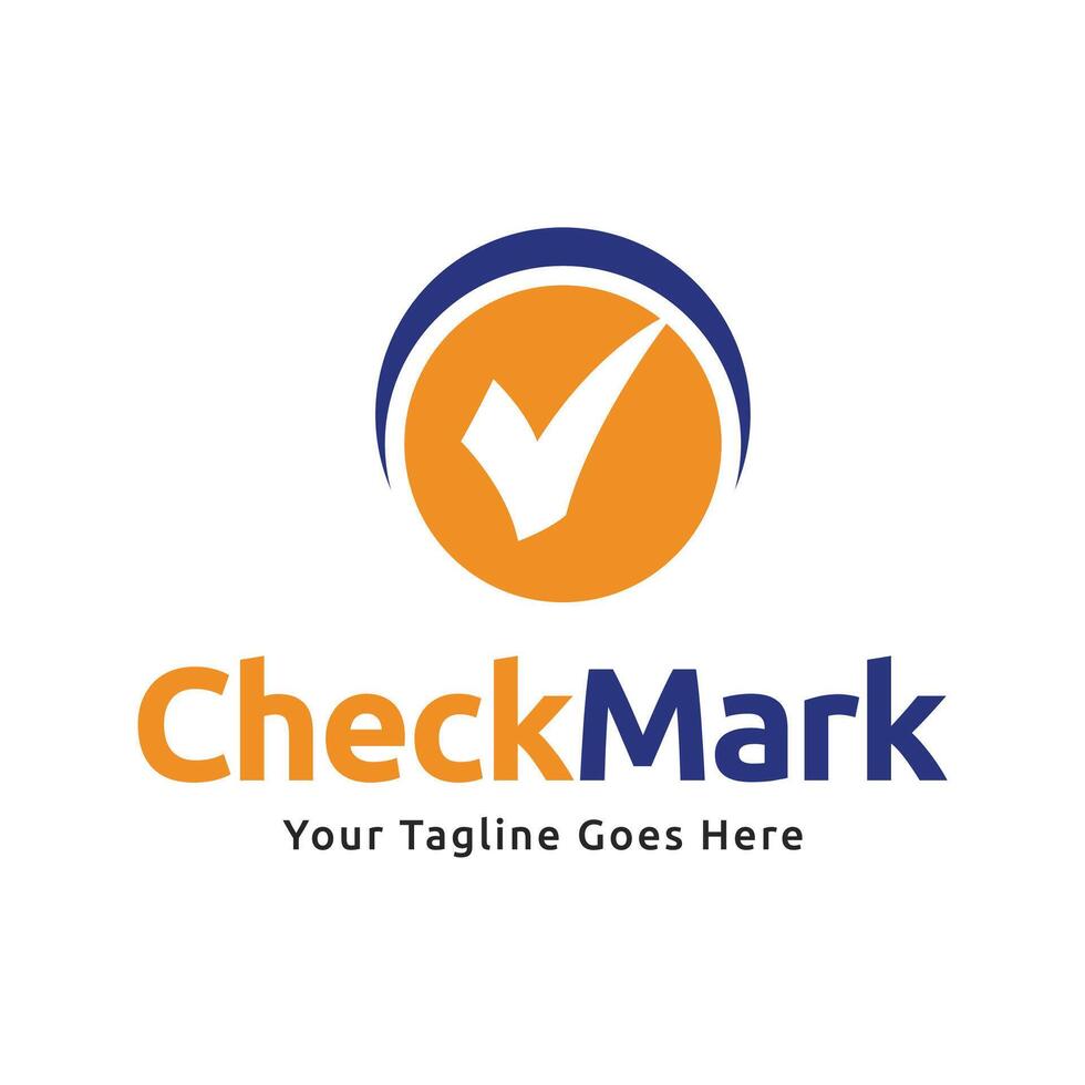 Check mark icon logo design illustration vector