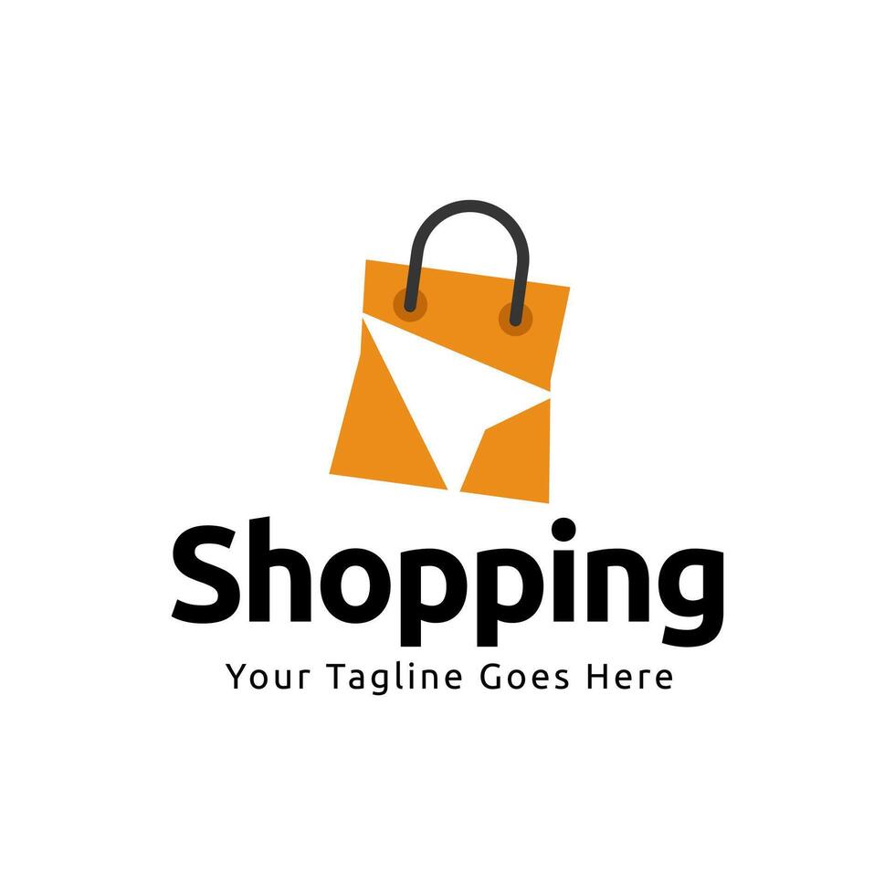 Shopping store logo design vector