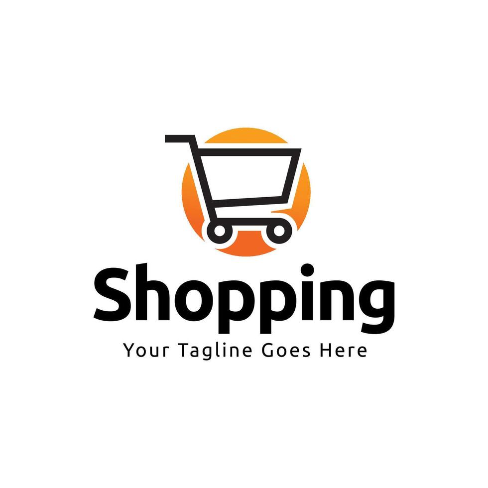 Shopping store logo design vector
