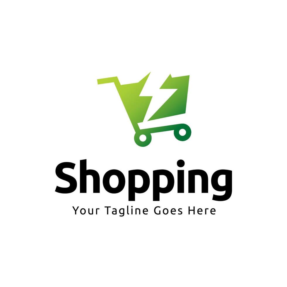Shopping store logo design vector