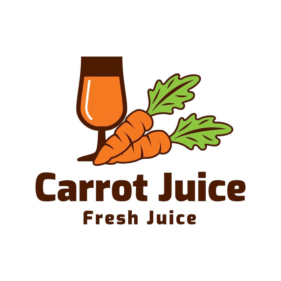 Juice carrot logo, fresh carrot drink logo design template isolated on white background. vector
