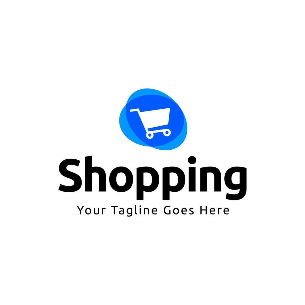 Shopping store logo design vector
