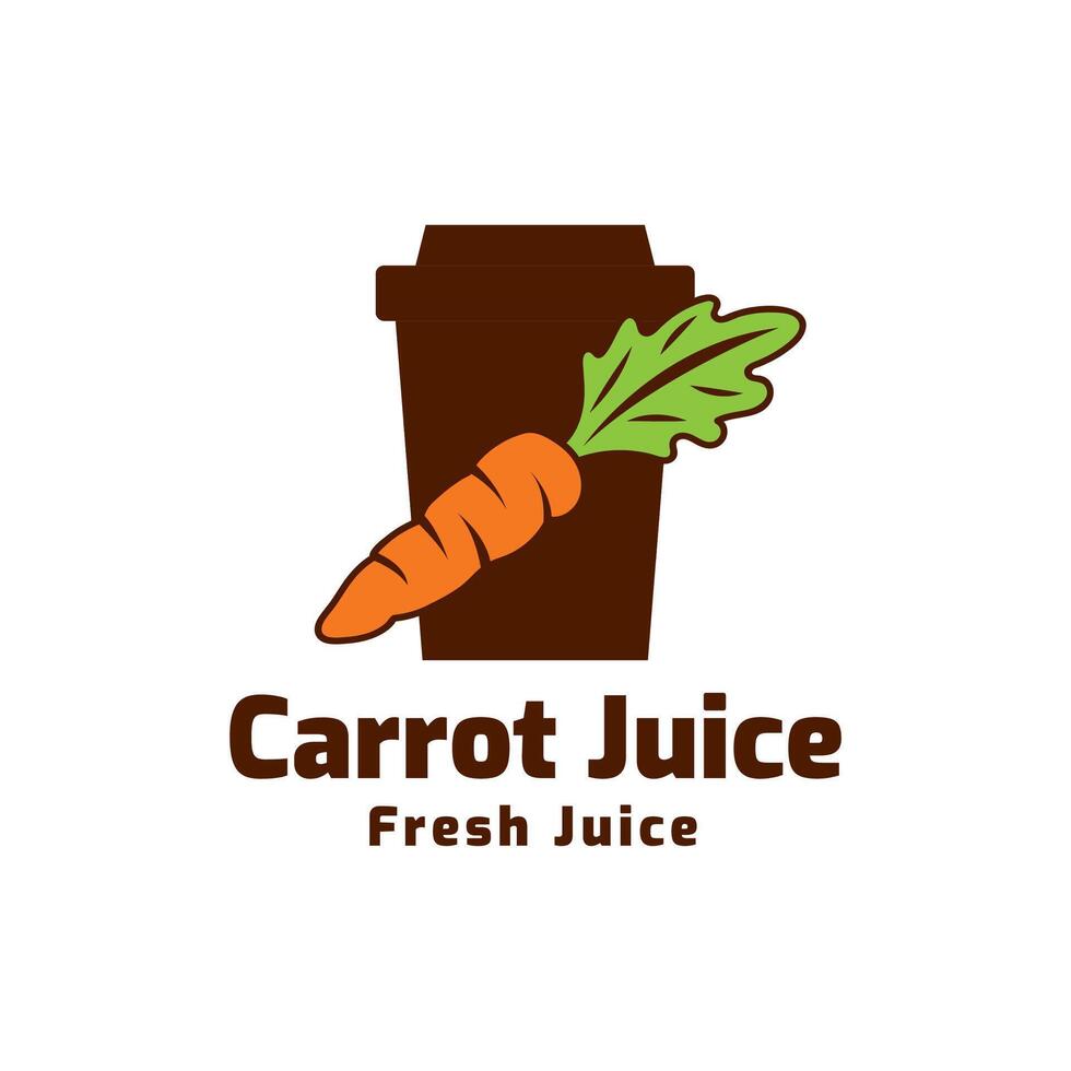 Juice carrot logo, fresh carrot drink logo design template isolated on white background. vector