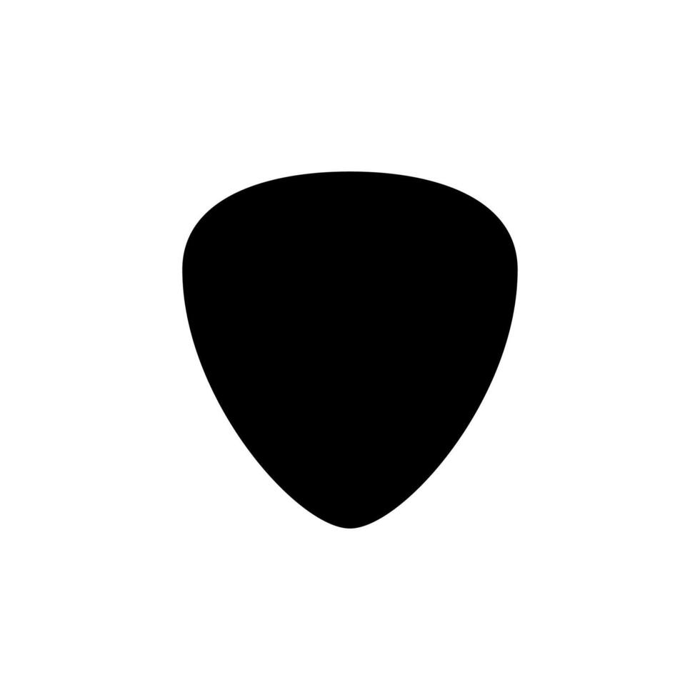 guitar pick on white background. vector