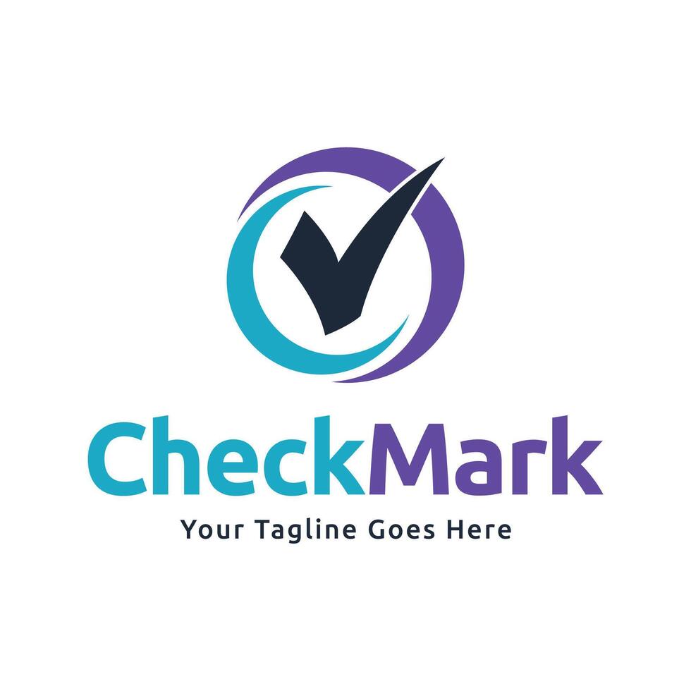 Check mark icon logo design illustration vector