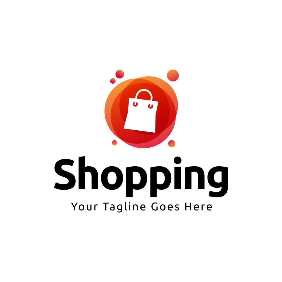 Shopping store logo design vector