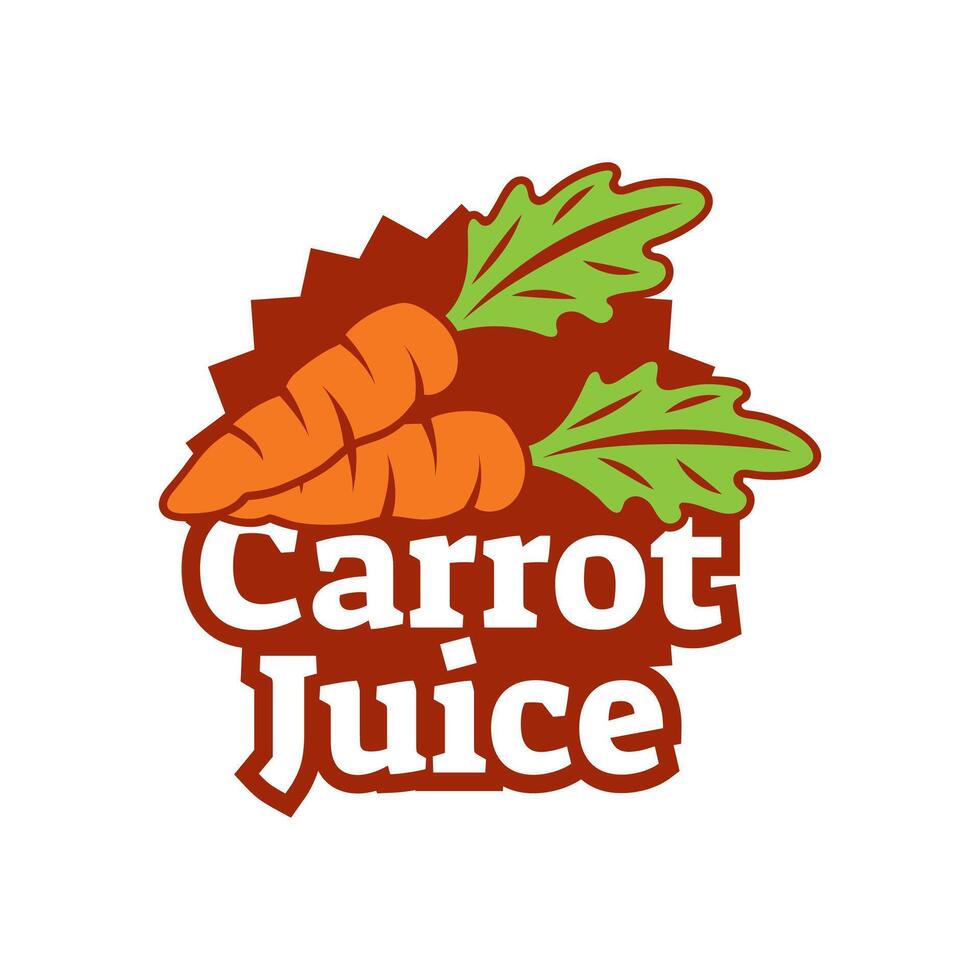 Juice carrot logo, fresh carrot drink logo design template isolated on white background. vector