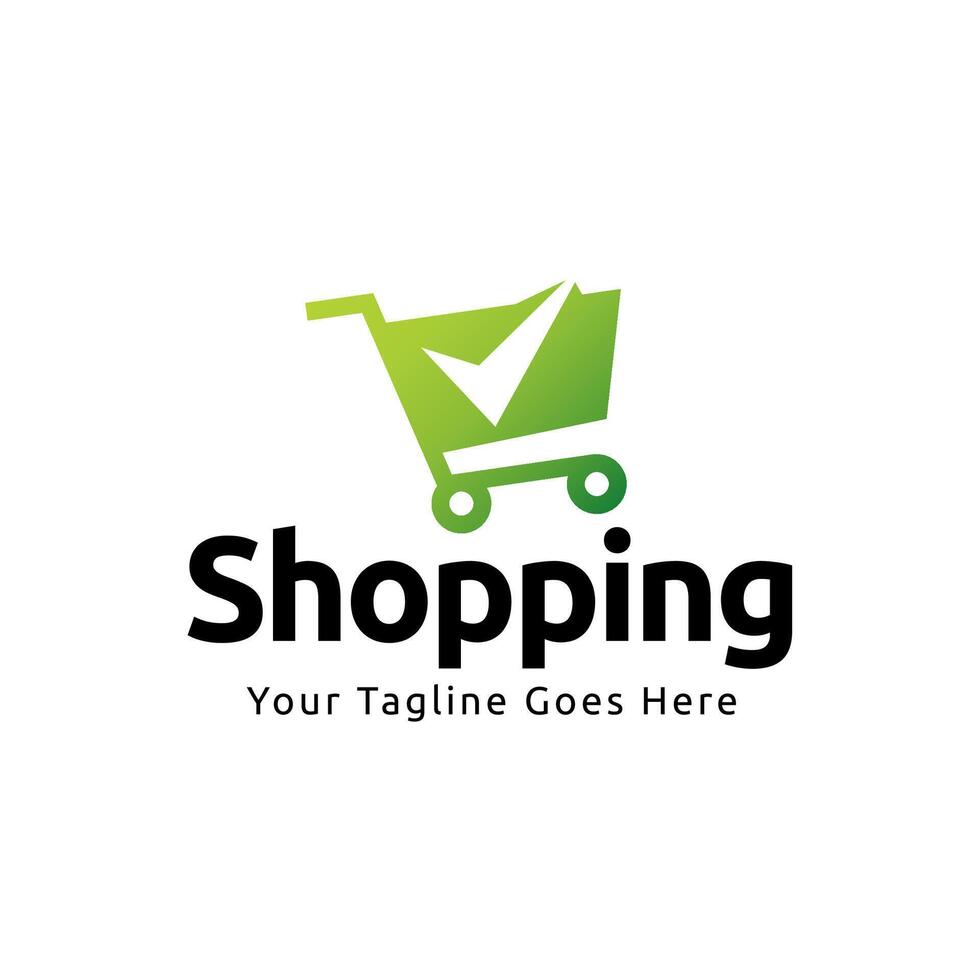Shopping store logo design vector