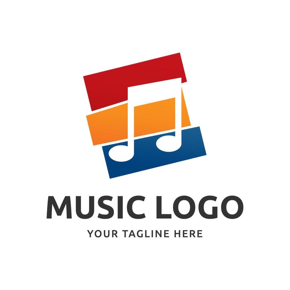 Music logo graphic modern abstract vector