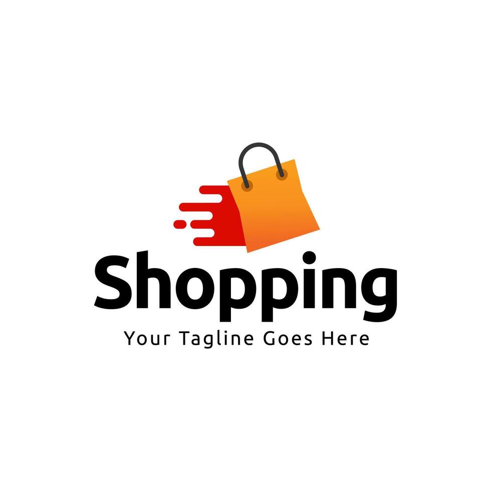 Shopping store logo design vector