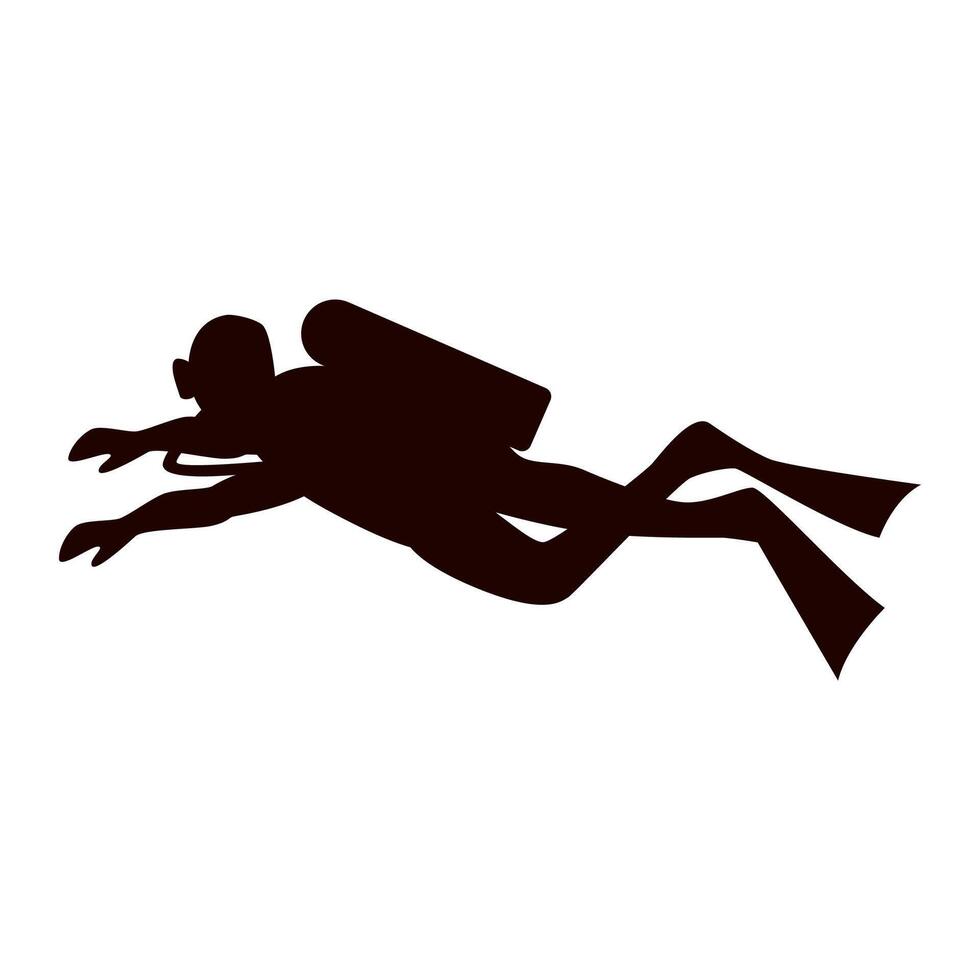Scuba diving icon isolated on white background. vector