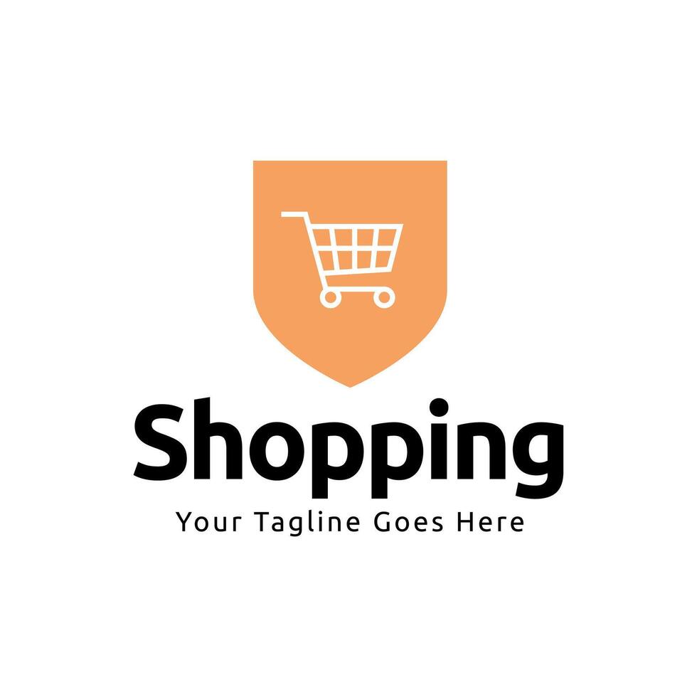 Shopping store logo design vector