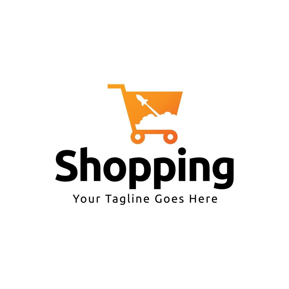 Shopping store logo design vector