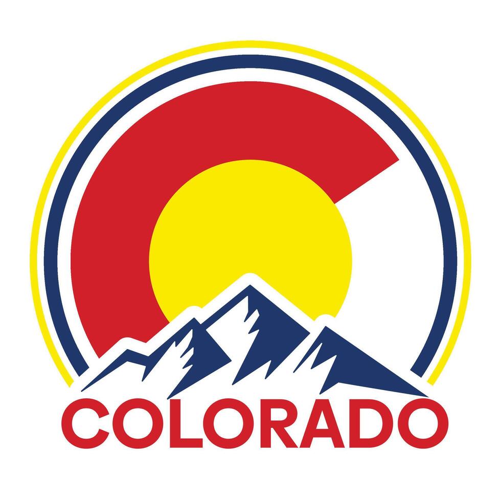 colorado with mountain. Happy colorado day vector