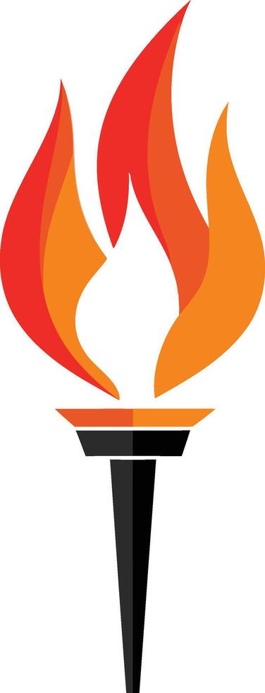 Burning torch icon. torch logo vector